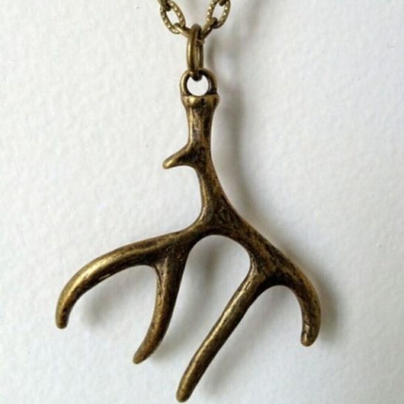 Bronze Deer Antler Necklace - Picture 1 of 1